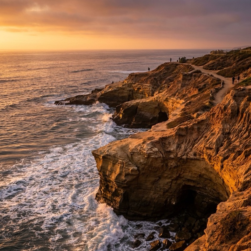 Coastal San Diego landscape with ocean views